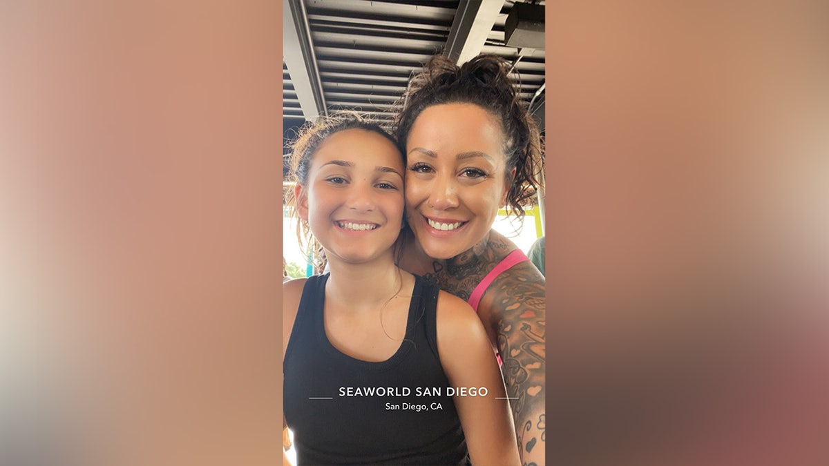 Salina Higgins smiles with her daughter