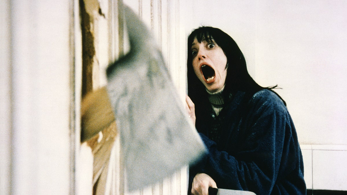 La actriz Shelley Duvall en el plató de "El resplandor". 