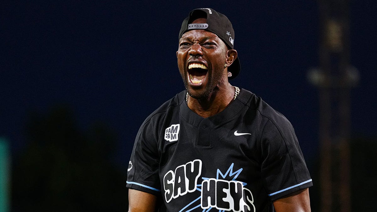 Terrell Owens at celebrity softball game