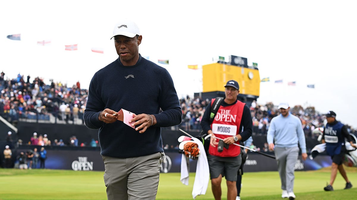 Tiger Woods walks