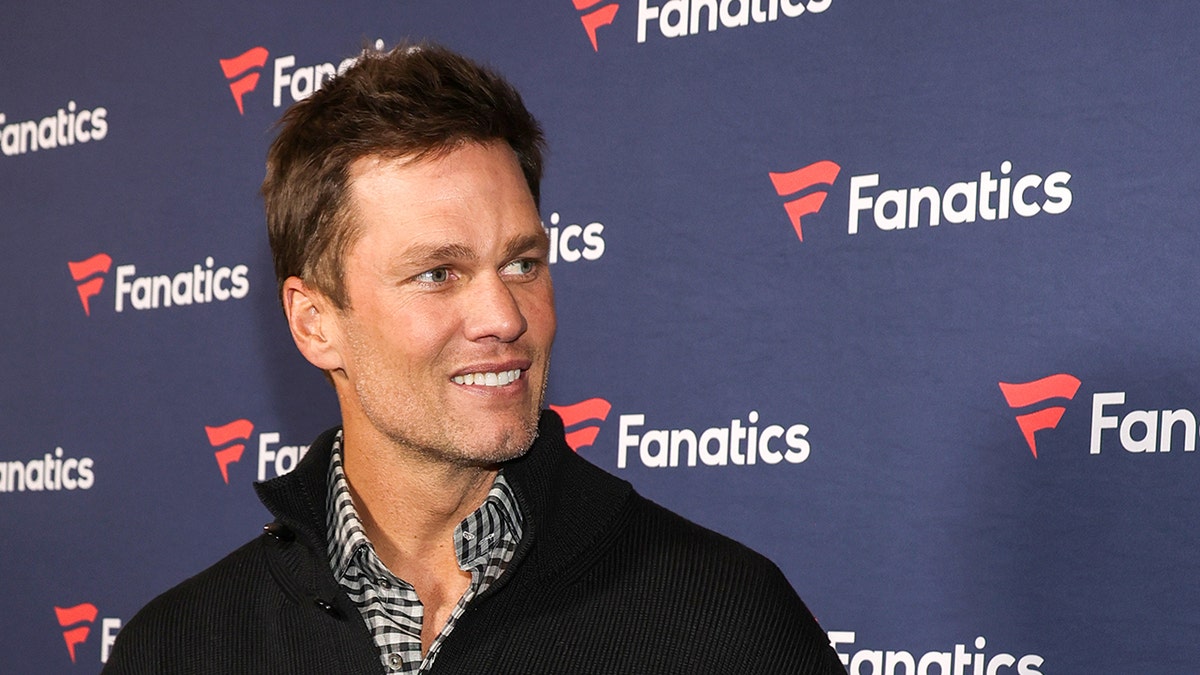 Tom Brady attends Michael Rubins Fanatics Super Bowl party