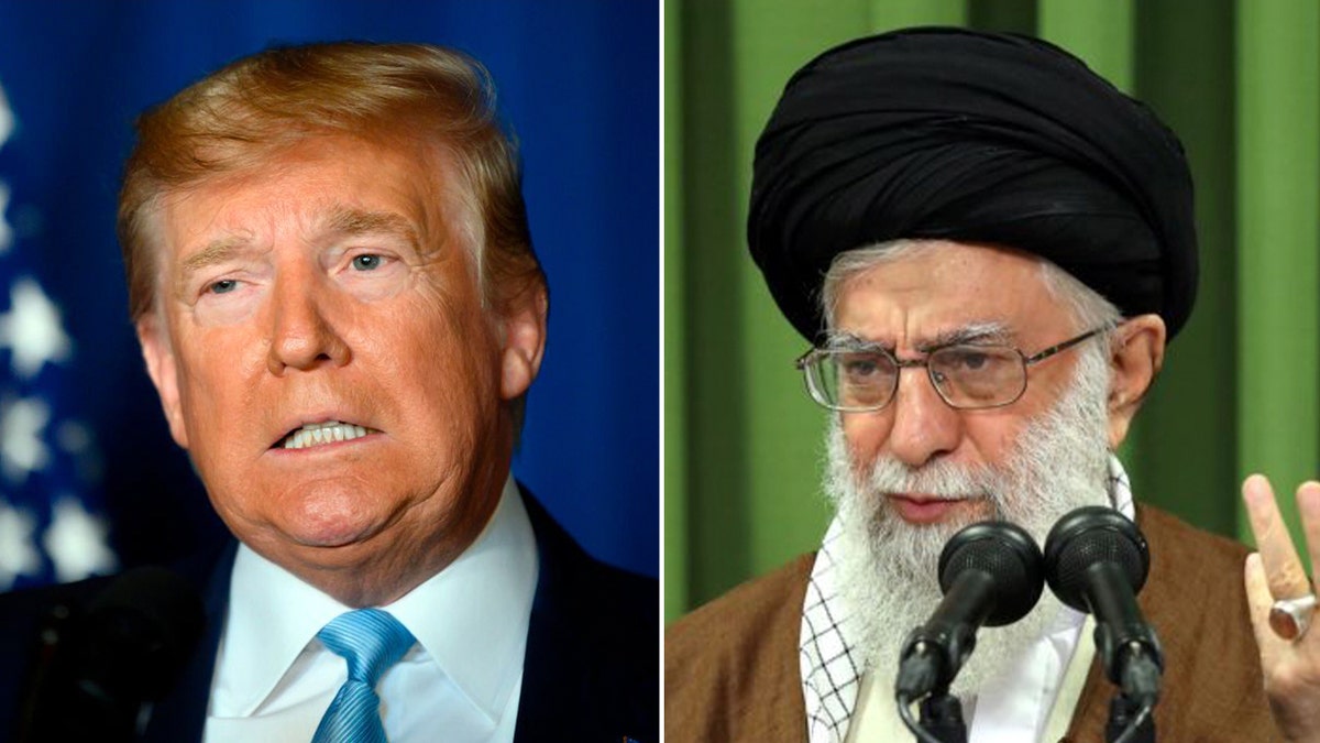 Former President Trump and Iranian leader Ali Khamenei