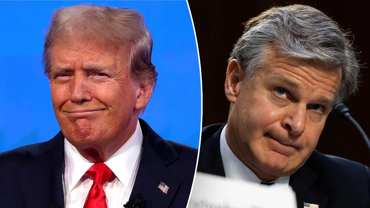 Donald Trump and Christopher Wray