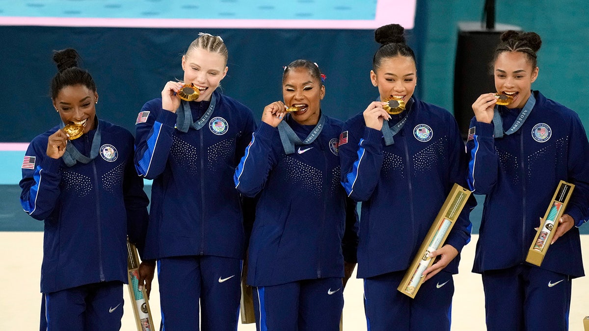 Team USA Gymnastics bites gold medal