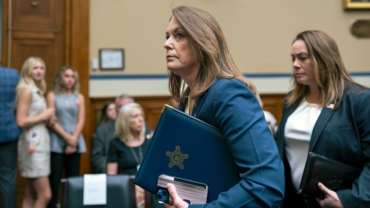 U.S. Secret Service Director Kimberly Cheatle arrives to testify before the House Oversight and Accountability Committee