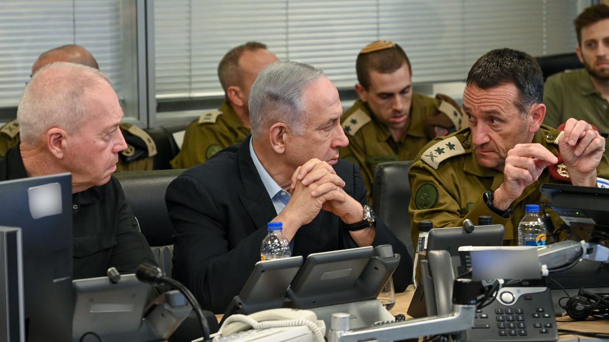 Israel's Prime Minister Benjamin Netanyahu, Defense Minister Yoav Gallant and Chief of Staff Maj. Gen. Herzi Halevi confers as Israeli jets hit Houthi targets in Yemen. (Photos courtesy of The Israeli PM office.)