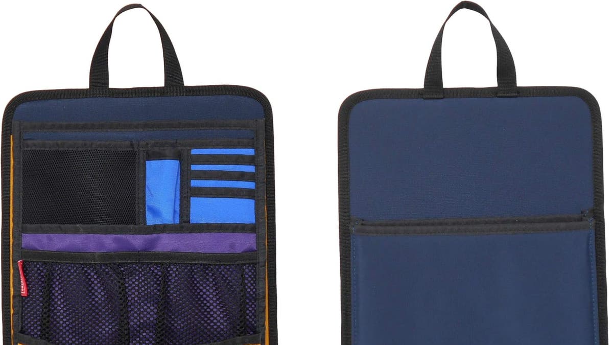 This smart organizer has pockets and pen holders to keep your backpack tidy.