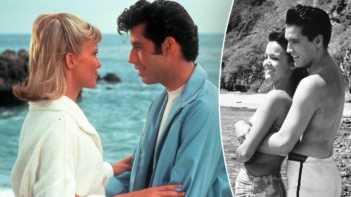 A still from "Grease" and one from "Blue Hawaii"