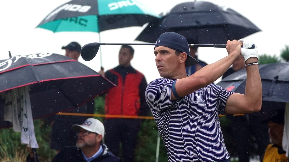 Billy Horschel tees off