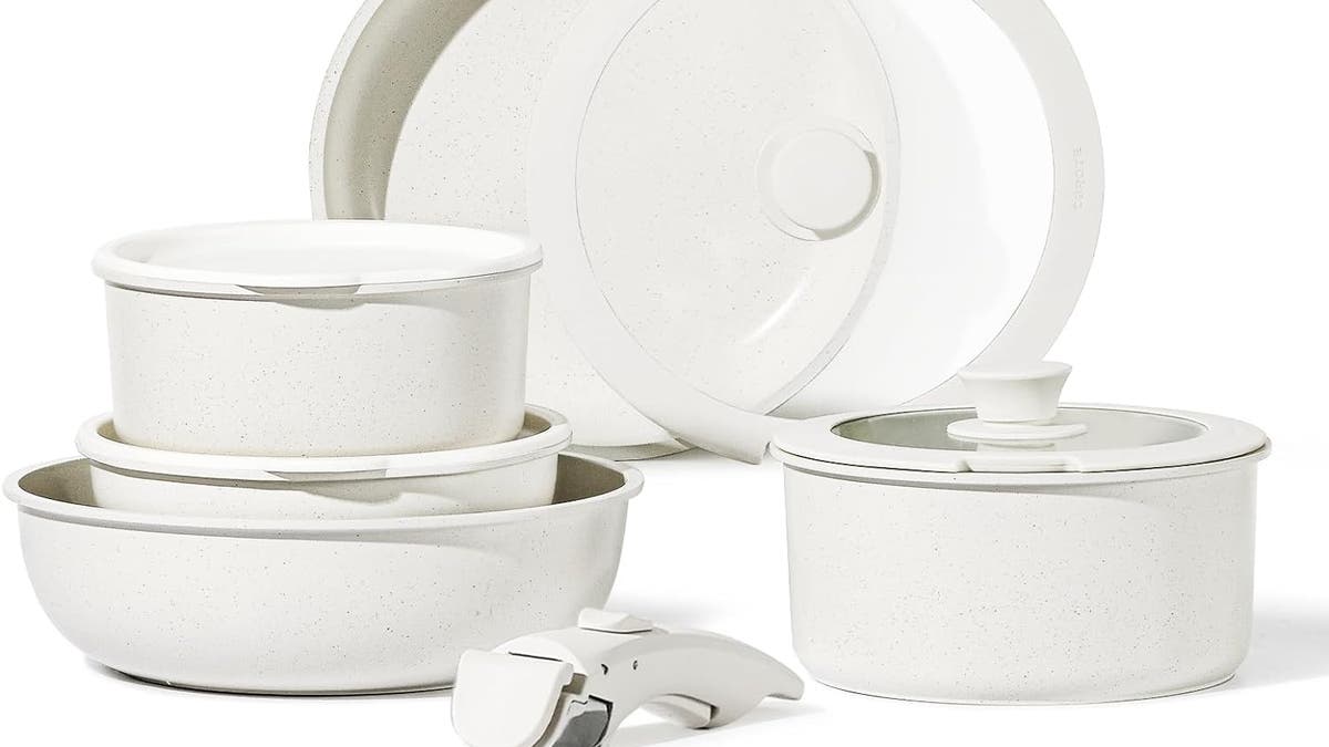 This set of pots and pans is perfect for a new kitchen.