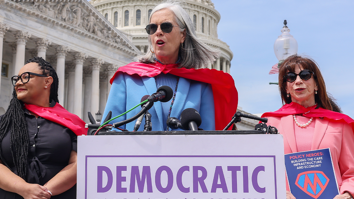 Rep. Katherine Clark outside Capitol