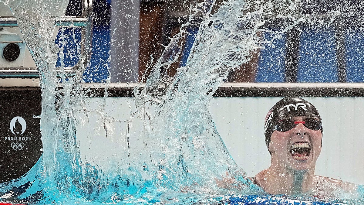 Katie Ledecky splashes