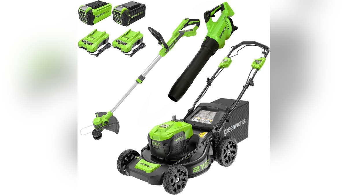 Try this all in one set for all of your lawn care needs. 
