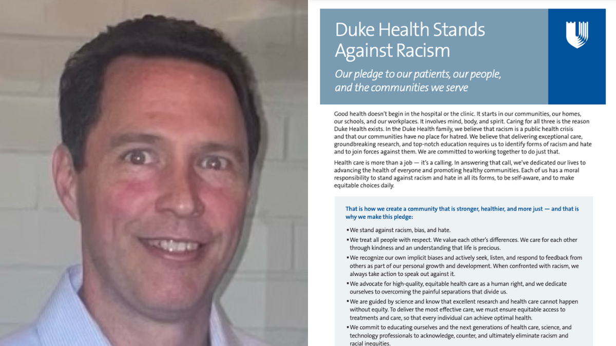 A prominent emergency room physician says he was fired from Duke University’s health system after speaking out against its diversity, equity, and inclusion (DEI) push.