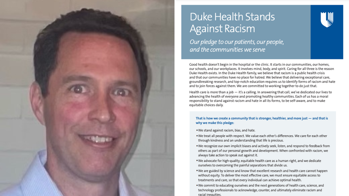 A prominent emergency room physician says he was fired from Duke University’s health system after speaking out against its diversity, equity, and inclusion (DEI) push. 