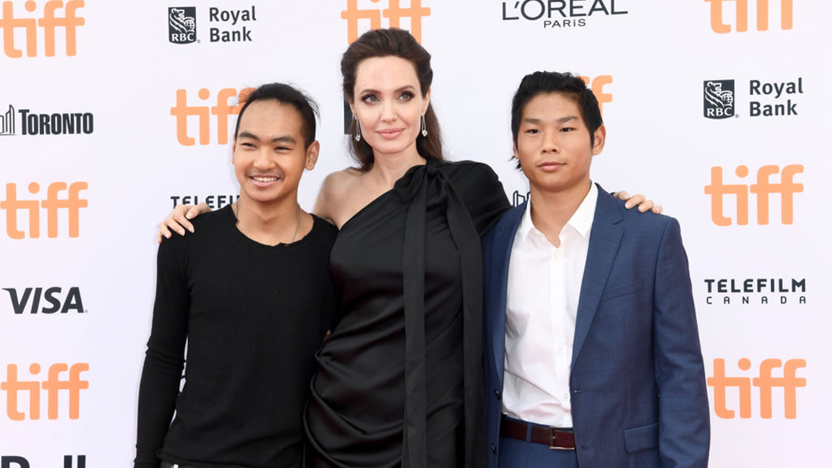 Maddox Jolie-Pitt, Angelina Jolie and Pax Jolie-Pitt