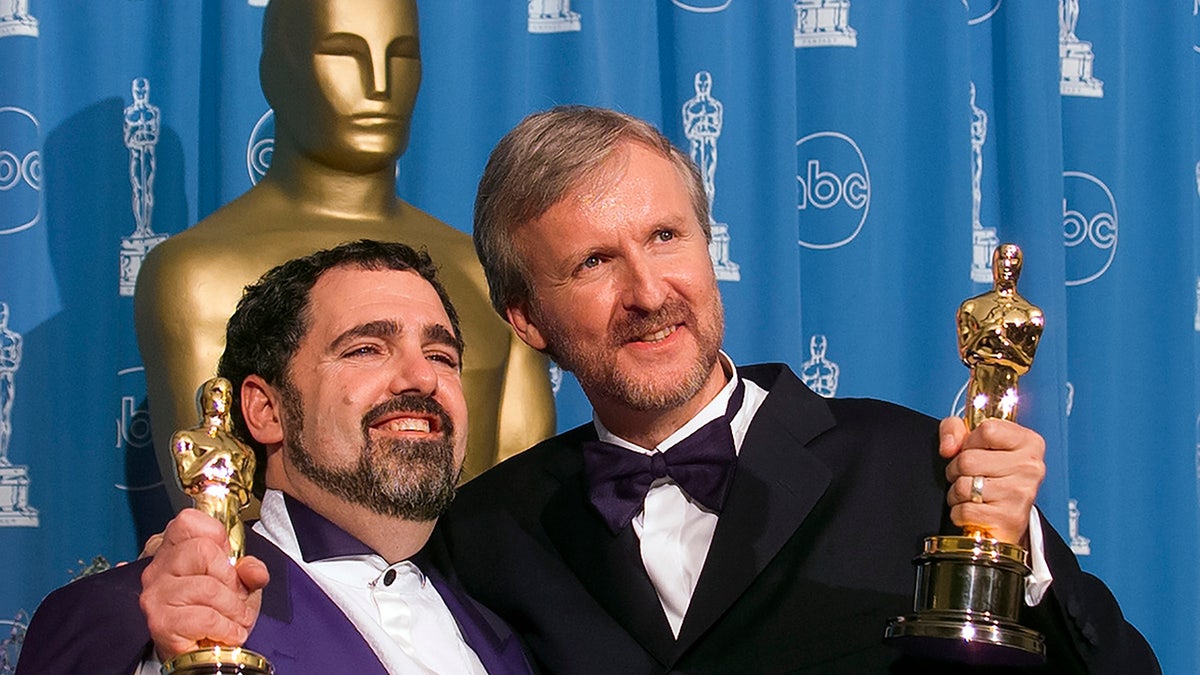 Jon Landau with James Cameron at the Oscars