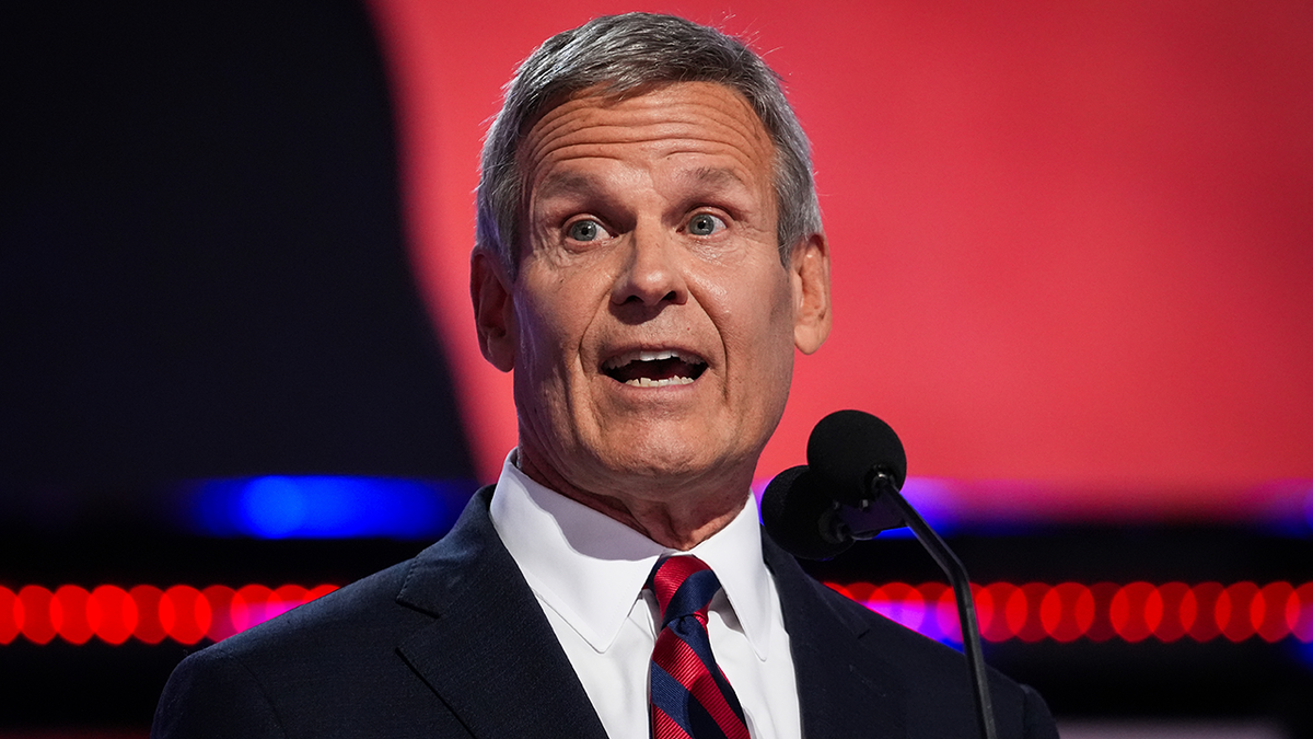 MILWAUKEE, WISCONSIN - JULY 16: Tenessee Gov. Bill Lee speaks on stage on the second day of the Republican National Convention at the Fiserv Forum on July 16, 2024 in Milwaukee, Wisconsin. Delegates, politicians, and the Republican faithful are in Milwaukee for the annual convention, concluding with former President Donald Trump accepting his party's presidential nomination. The RNC takes place from July 15-18. (Photo by Andrew Harnik/Getty Images)