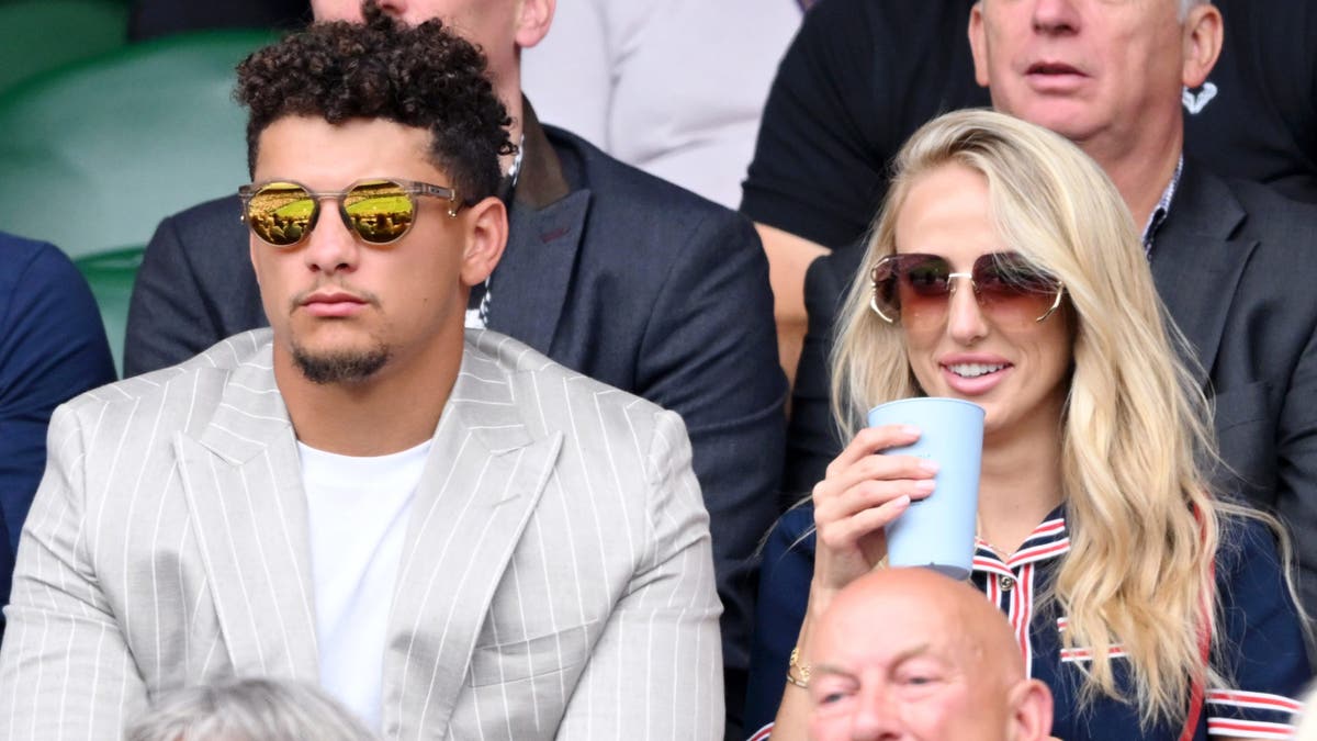 Patrick Mahomes and Brittany Mahomes at Wimbledon