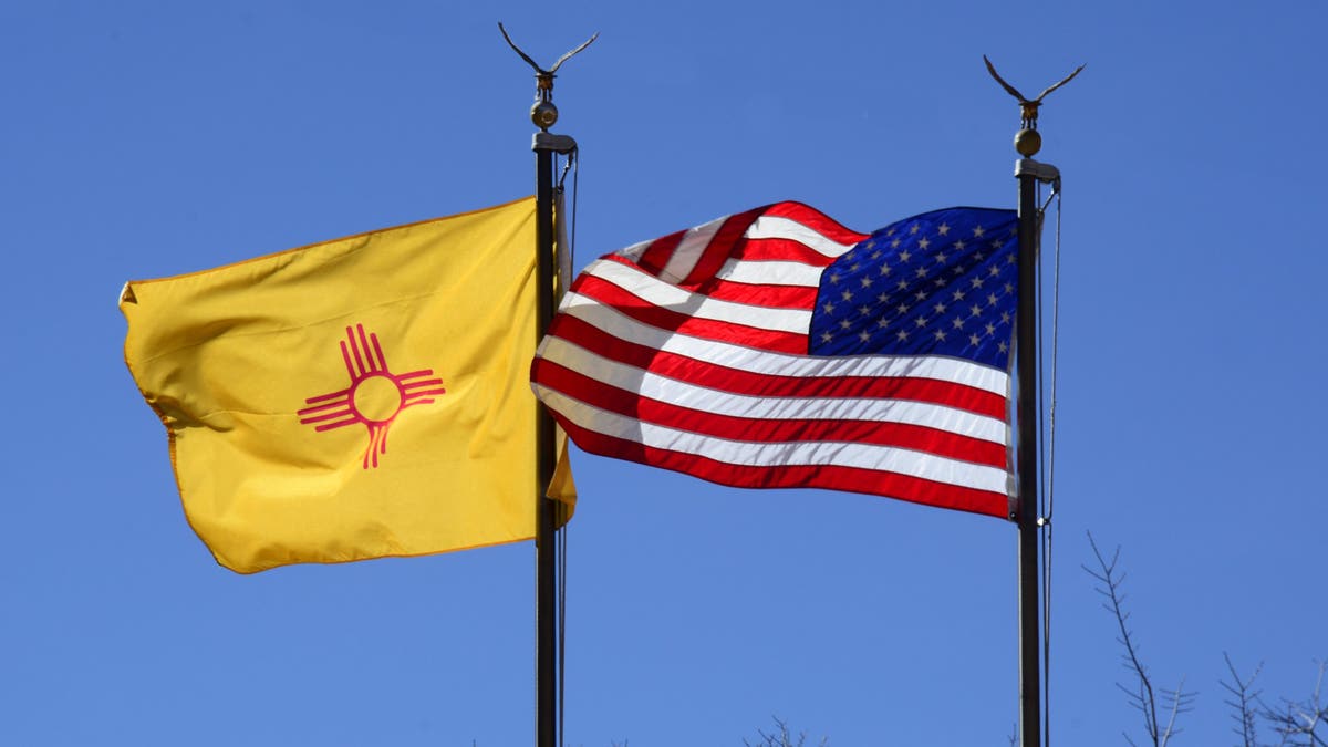 New Mexico flag next to American flag