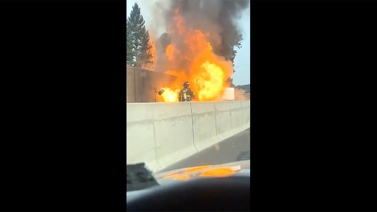 Firefighter witnesses second explosion