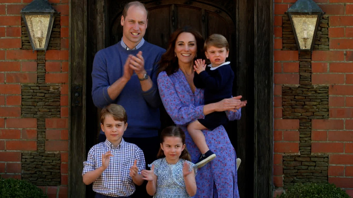 The royal family clapping for health care workers