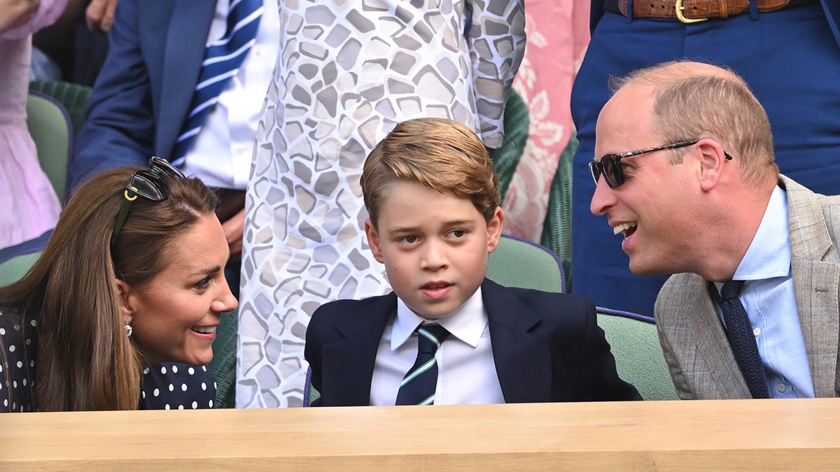 Kate Middleton, książę William i książę George cieszą się Wimbledonem