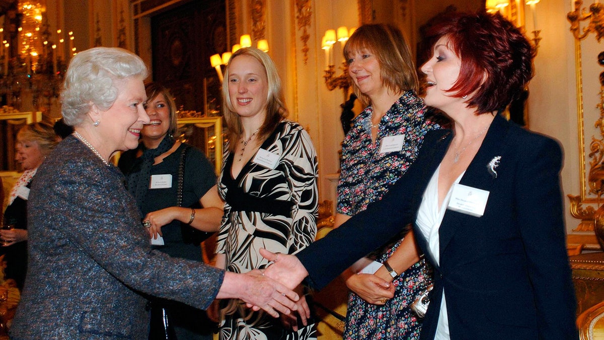 Sharon Osbourne meeting Queen Elizabeth