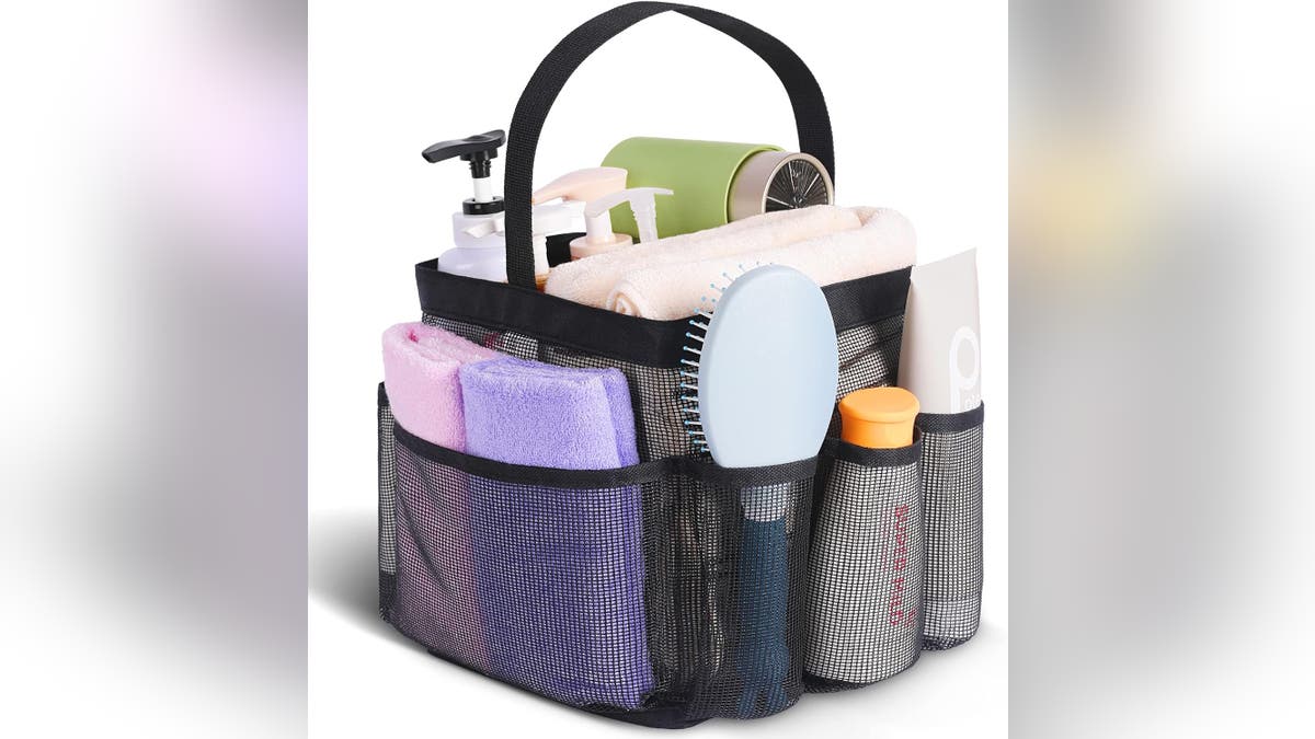 Transport what you need with this shower caddy.