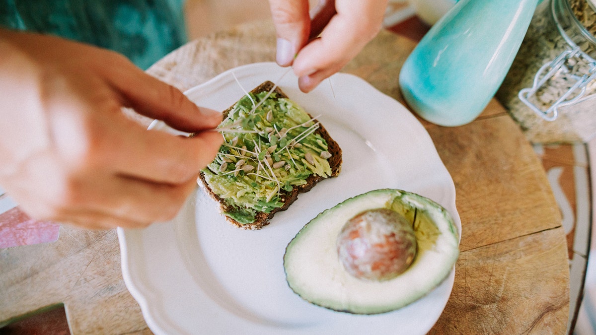 Sprouts on avocado toast