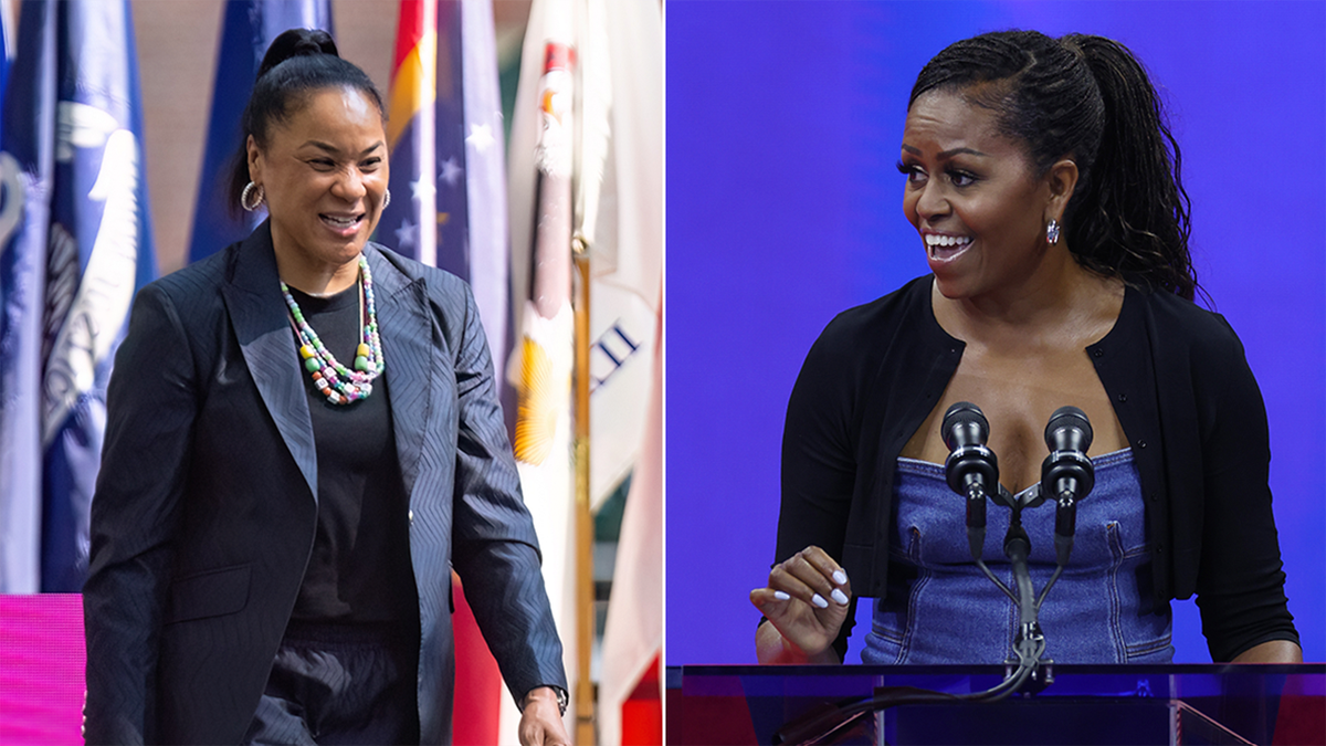 Dawn Staley and Michelle Obama