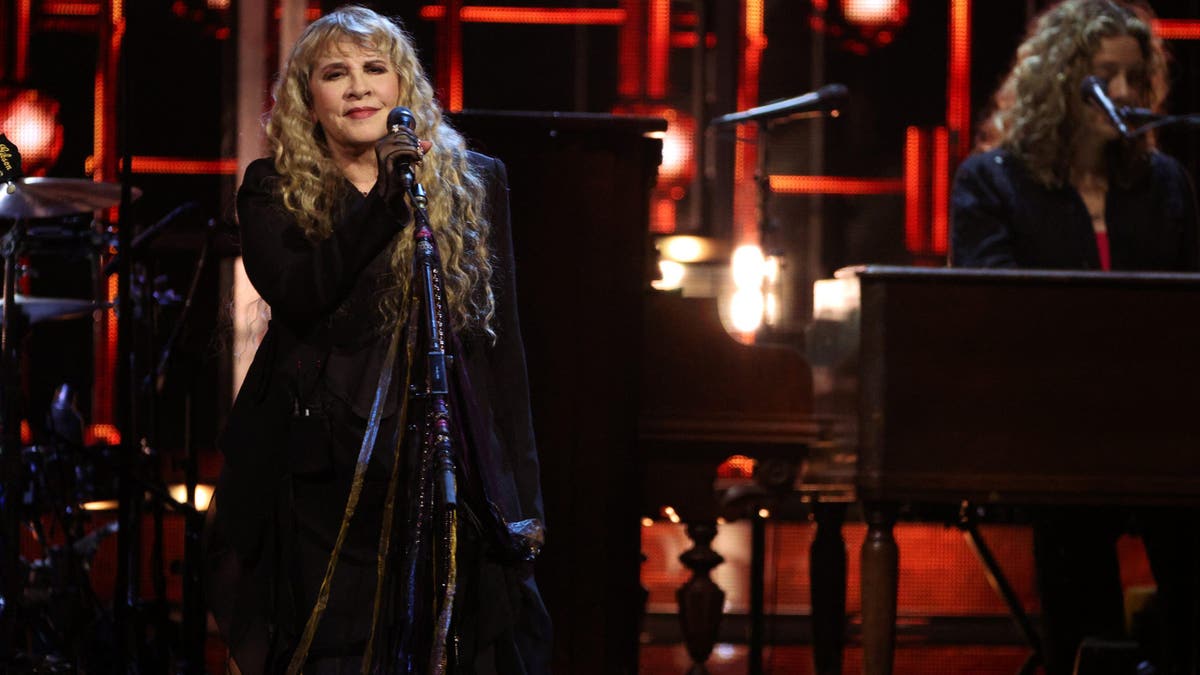 Stevie Nicks performing at Rock & Roll Hall of Fame Induction Ceremony