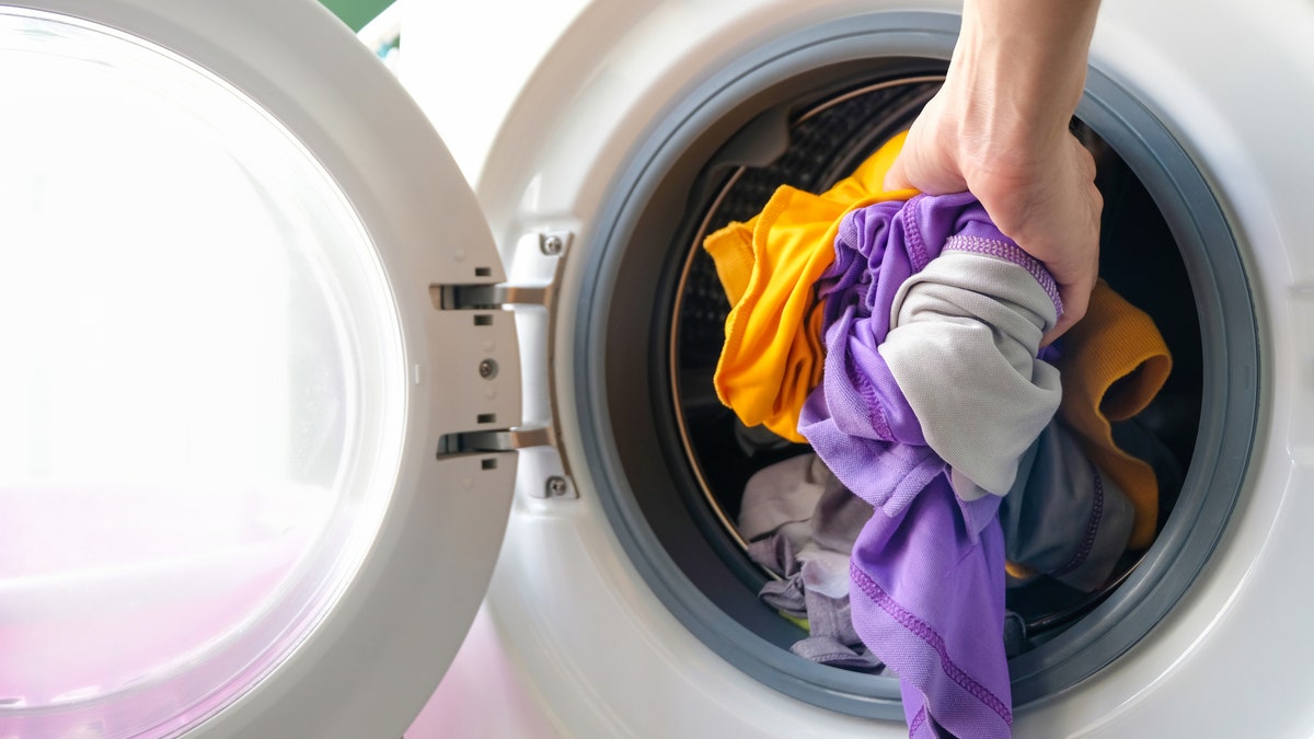 Person washing clothes
