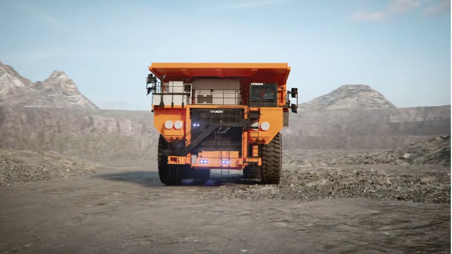 3 Hitachis battery powered dump truck dumps diesel for electric