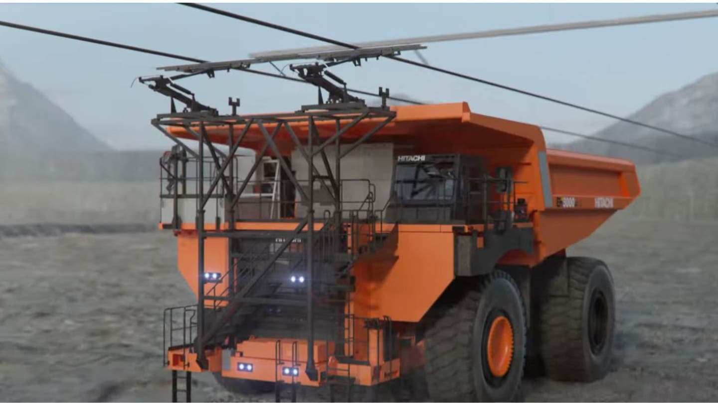 5 Hitachis battery powered dump truck dumps diesel for electric