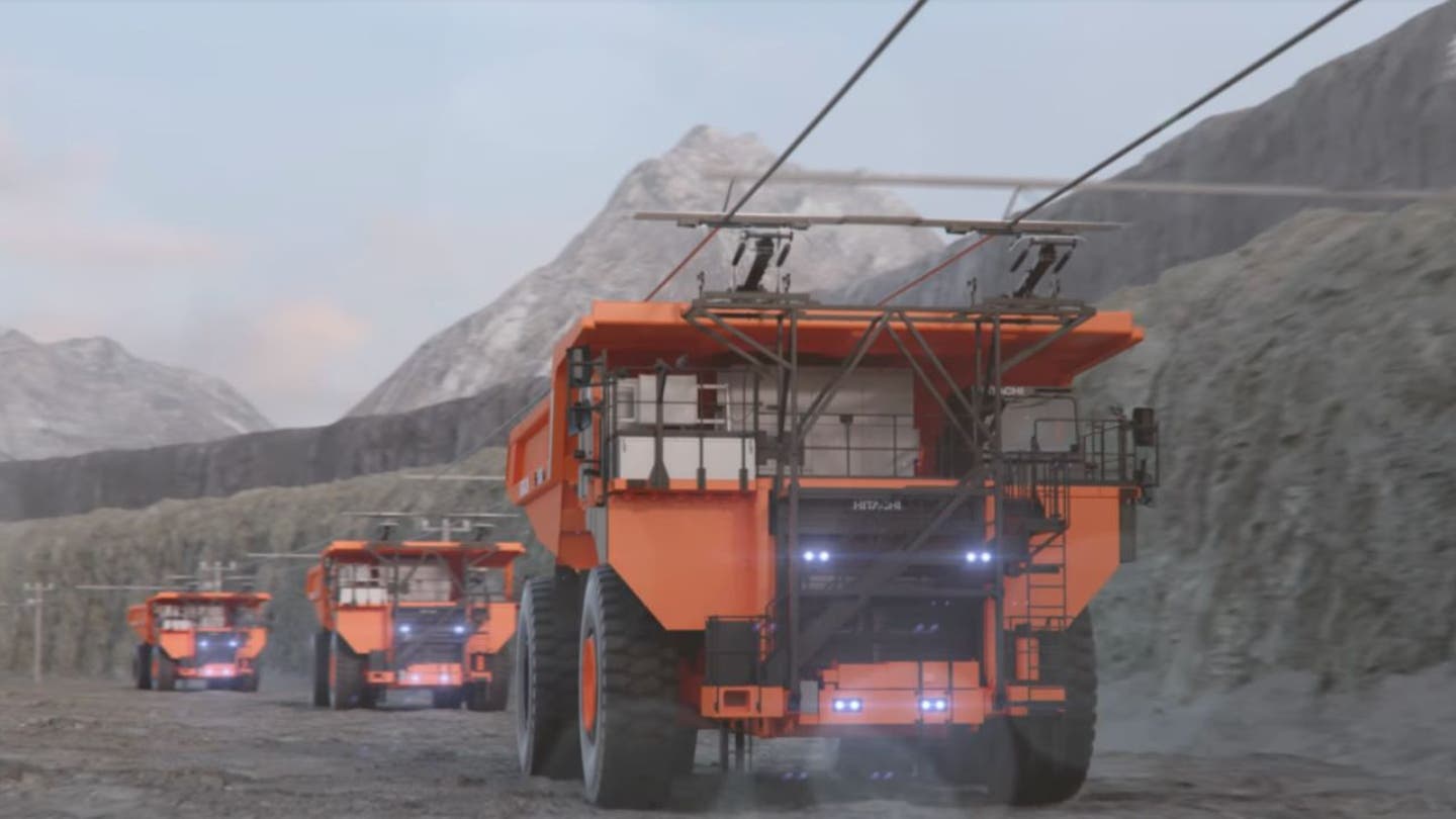 6 Hitachis battery powered dump truck dumps diesel for electric