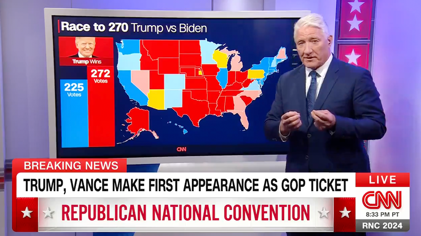 CNN's John King Predicts Trump in 'Command,' Could Secure 330 Electoral Votes