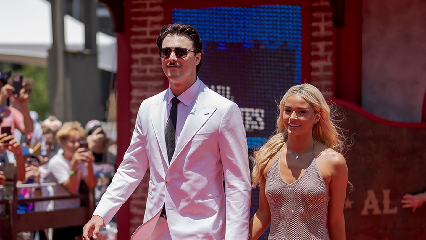 Pirates Phenom Skenes Walks All-Star Red Carpet with Gymnast Girlfriend Livvy Dunne