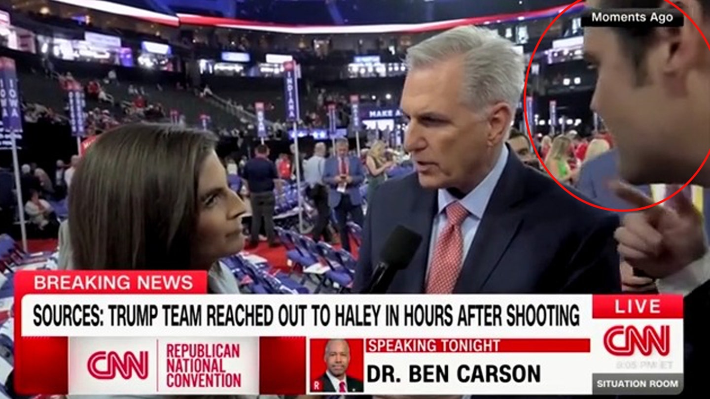 Gaetz Interrupts McCarthy's CNN Interview, Mocking and Taunting Former Speaker