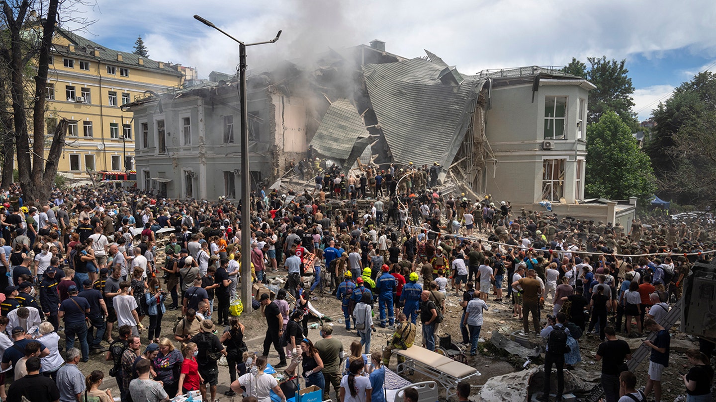 Russian Missile Strike Targets Children's Hospital in Kyiv, Killing and Injuring Dozens