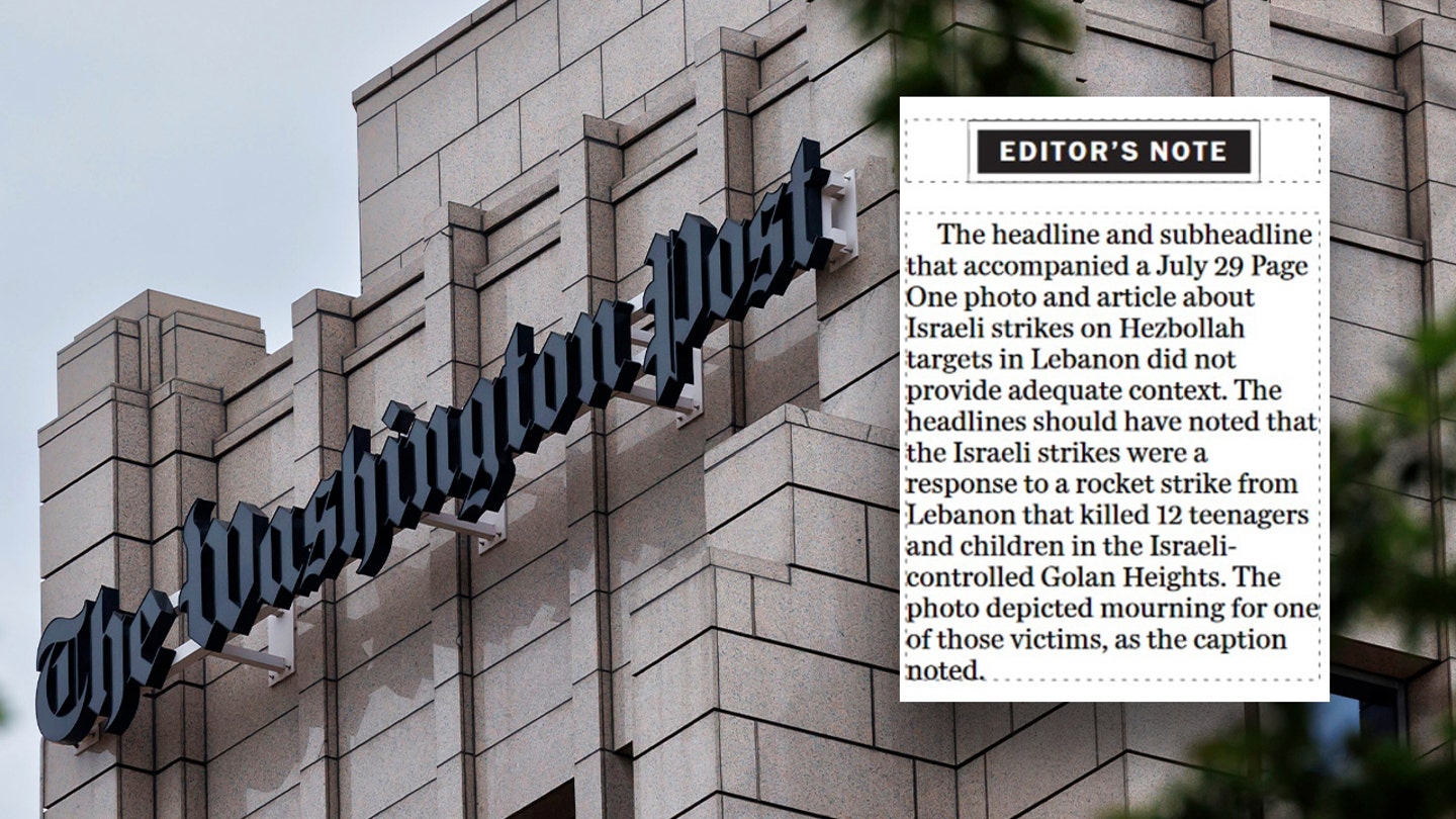 Washington Post Admits to Misleading Front Page on Israel-Hezbollah Escalation