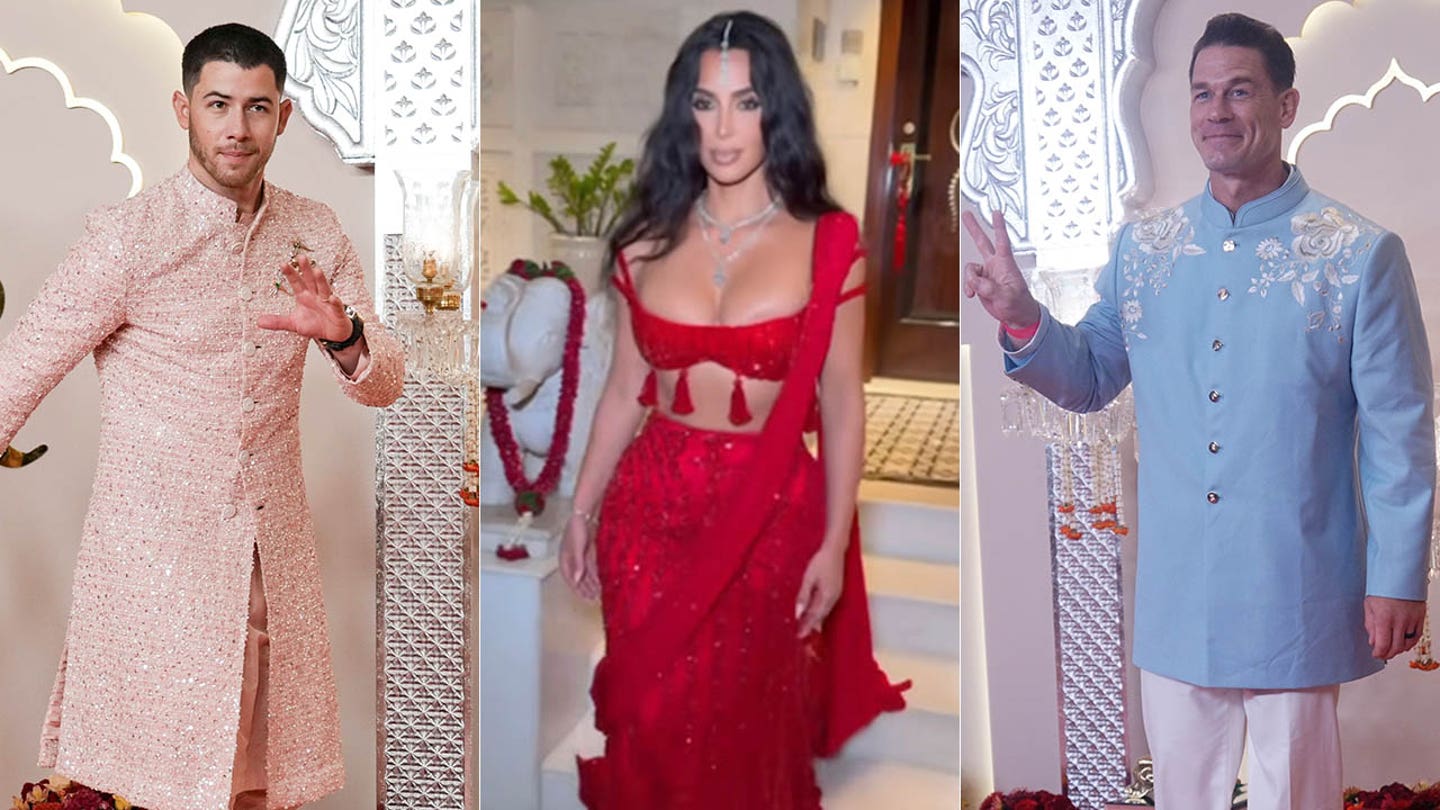 Kim Kardashian and Other Celebrities Attend Lavish Indian Wedding