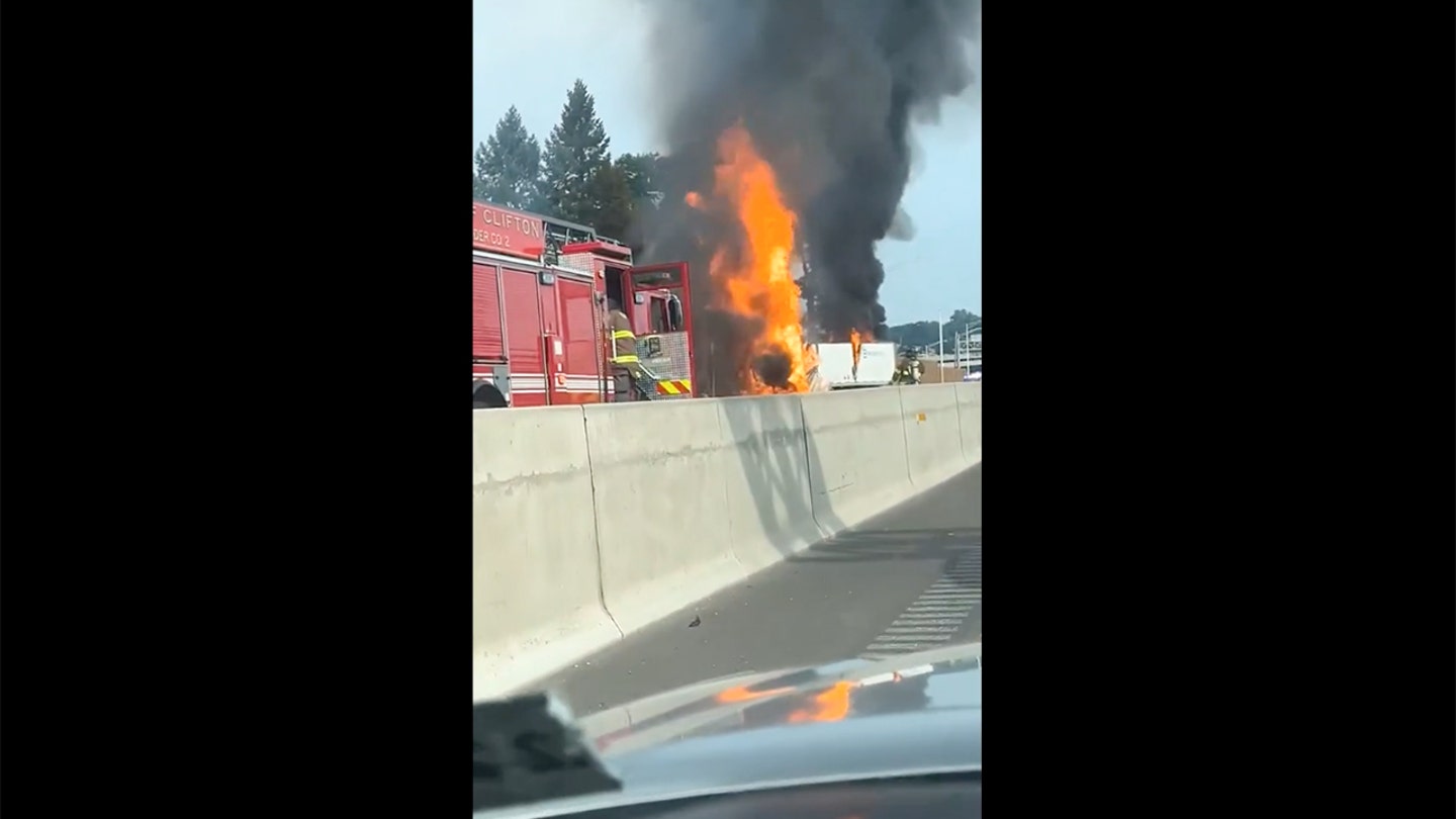 Massive Tractor-Trailer Fire Explodes on New Jersey Highway, Caught on Video