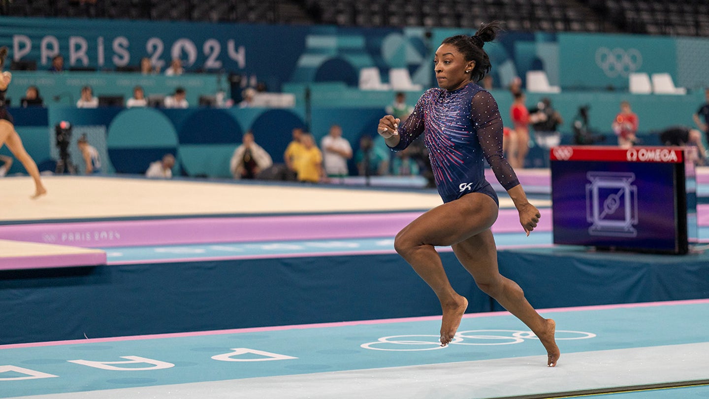 Simone Biles Soars Through Vault Training, Hinting at a Dominant Paris 2024 Performance