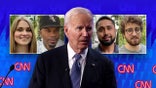 President Joe Biden from 2024 debate over images of American voters