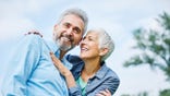 senior couple happy elderly love together