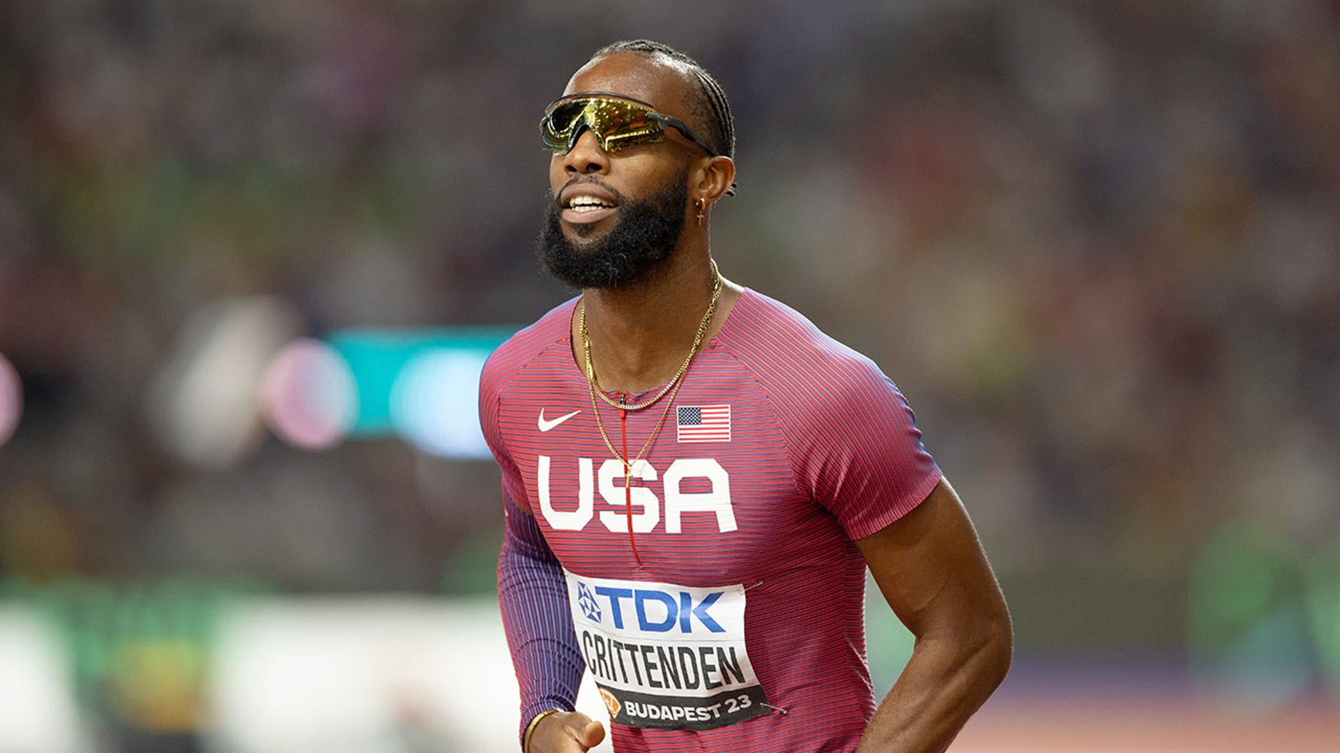 Freddie Crittenden looks on