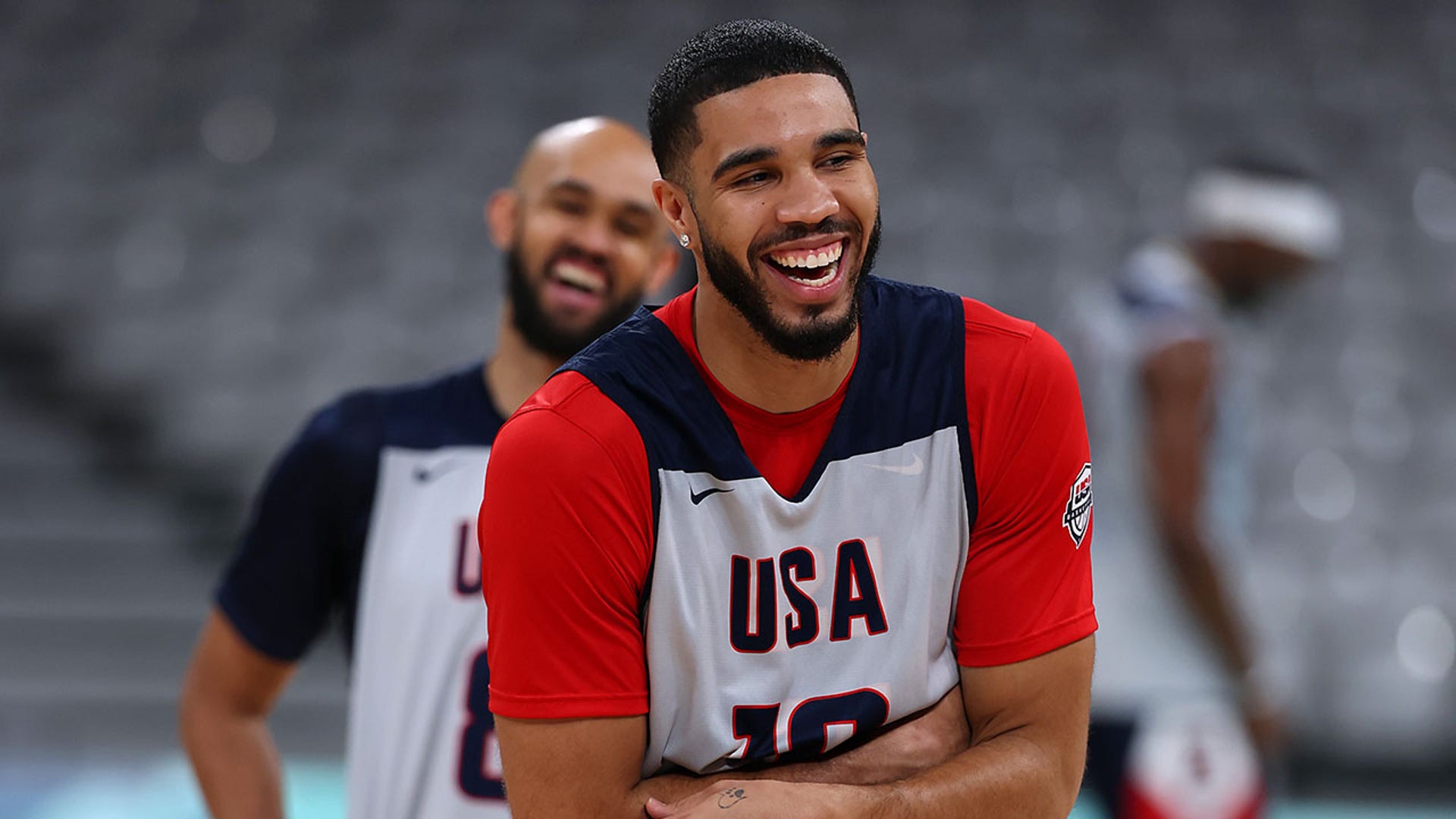 Jayson Tatum smiles