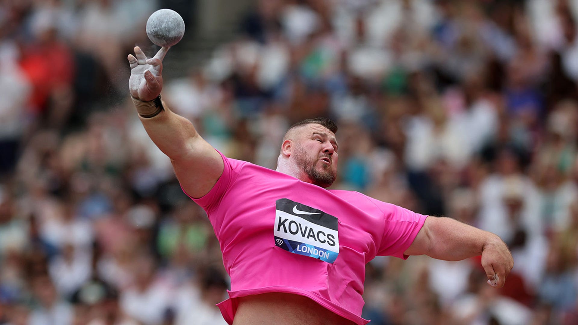 Joe Kovacs in action