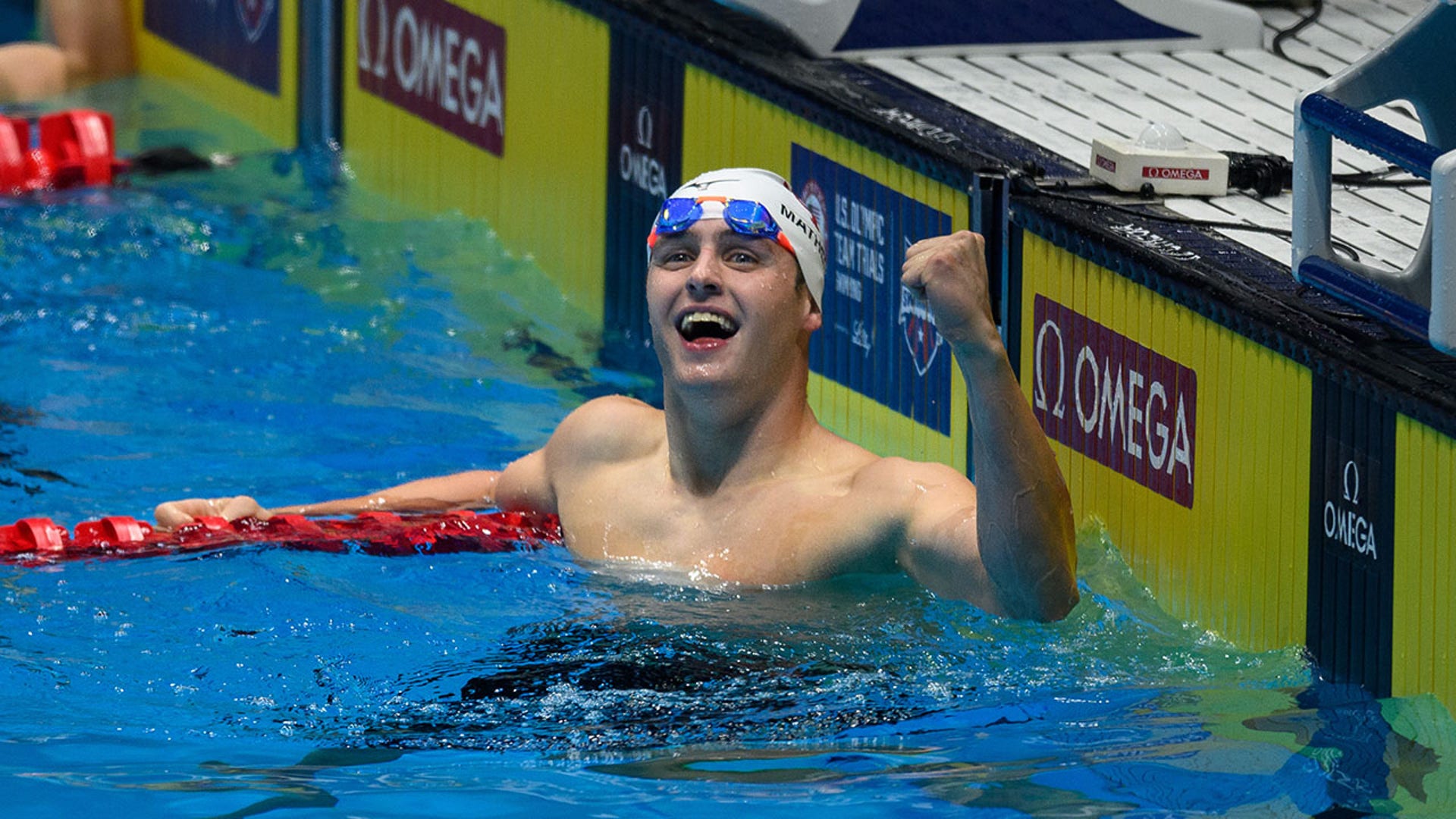 Josh Matheny celebrates